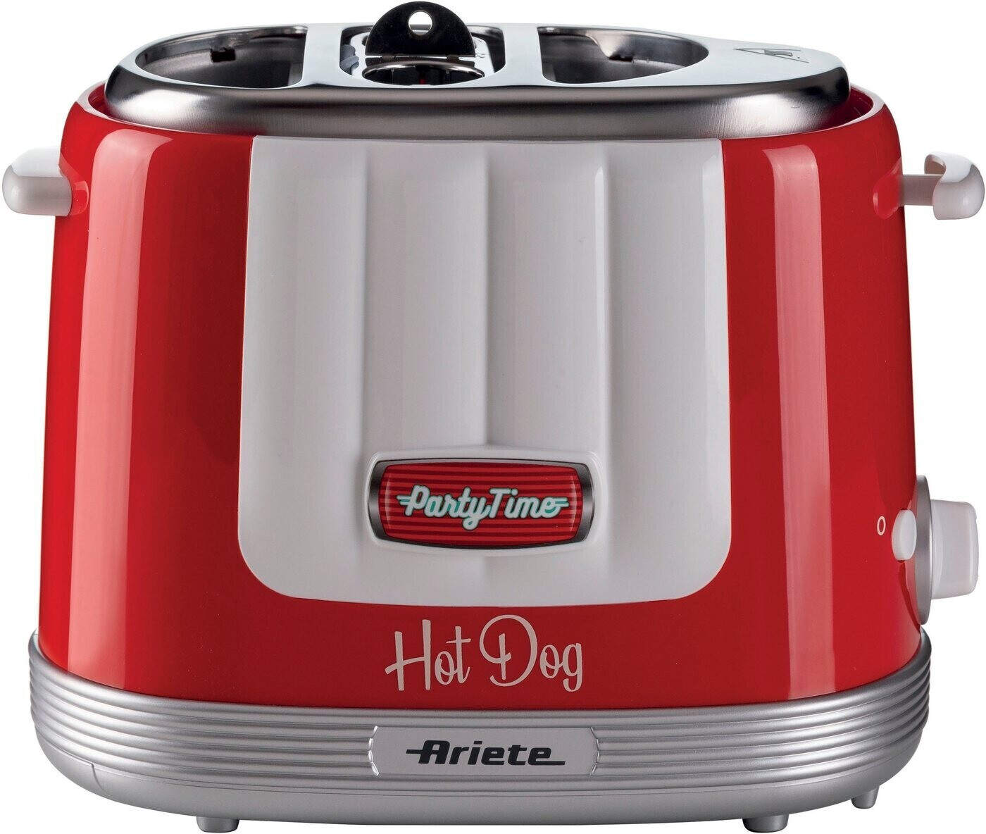 هات داگ ساز برقی آریته ایتالیا مدل Ariete Party Time 0206 | رنگ قرمز | طراحی کلاسیک دهه ۵۰ برای تهیه آسان هات داگ